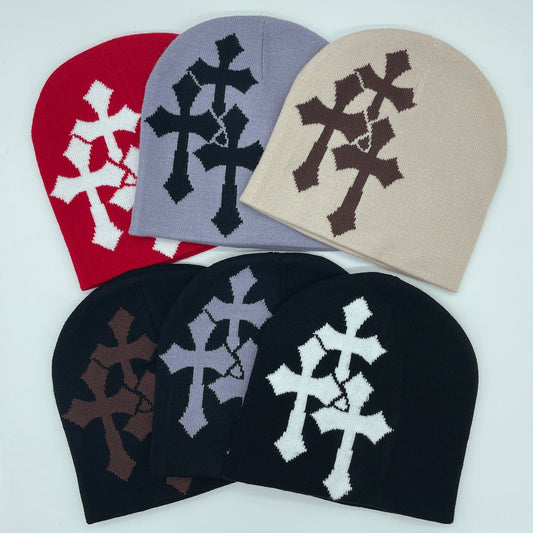 Y2K Crucifix Beanie