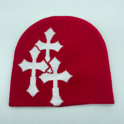 Y2K Crucifix Beanie